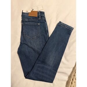 Judy Blue Distressed Mid Rise Skinny Jeans Womens Size 3 26 Blue Denim